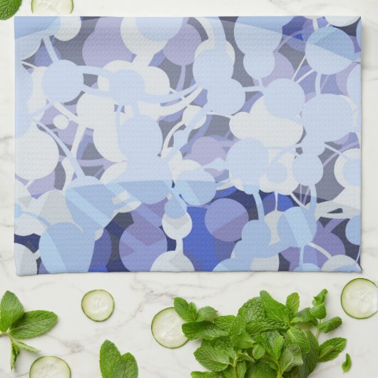 Lila Mikroben-Muster Geschirrtuch (Gefaltet)