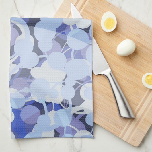 Lila Mikroben-Muster Geschirrtuch (Viertel Falte)