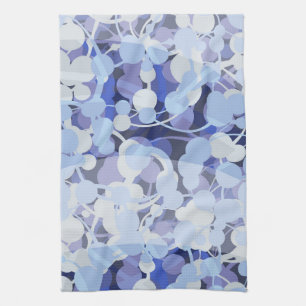 Lila Mikroben-Muster Geschirrtuch