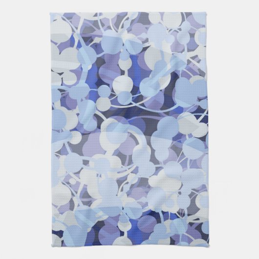 Lila Mikroben-Muster Geschirrtuch (Vertikal)