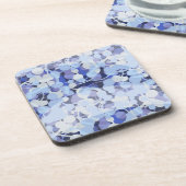 Lila Mikroben-Muster Getränkeuntersetzer (Linke Seite)