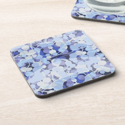 Lila Mikroben-Muster Getränkeuntersetzer (Linke Seite)