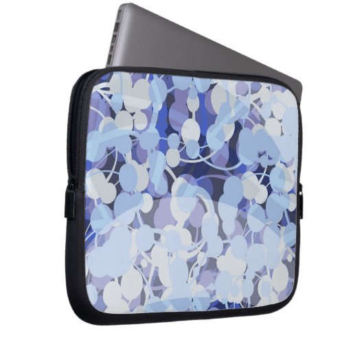 Lila Mikroben-Muster Laptopschutzhülle (Vorne Rechts)