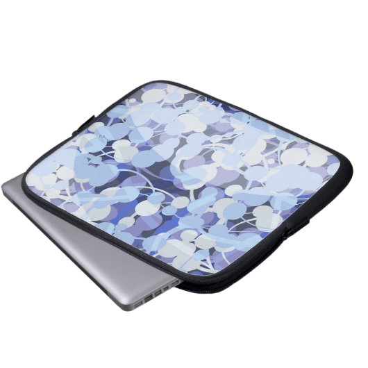 Lila Mikroben-Muster Laptopschutzhülle (Vorne Knopf)