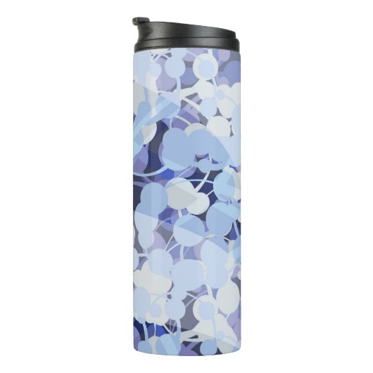 Lila Mikroben-Muster Thermosbecher (Nach rechts gedreht)