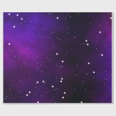Lila Milkyway Galaxy NightSky Illustration Geschenkpapier (Flach)