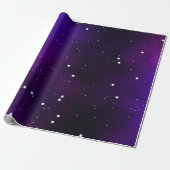 Lila Milkyway Galaxy NightSky Illustration Geschenkpapier (Ungerollt)