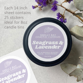 Lila Mindestblatt für Kerzenlavene 25 Aufkleber