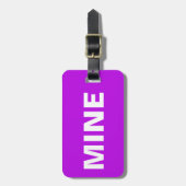 Lila Mine Gepäckanhänger (Vorderseite vertikal)