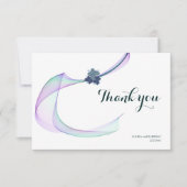 Lila Mini Floral Danke Karte (Vorderseite)