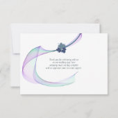 Lila Mini Floral Danke Karte (Rückseite)