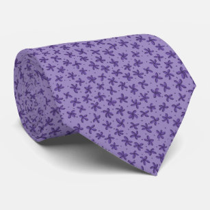 Lila Mini Floral Print Krawatte