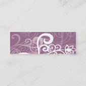 Lila Mini Visitenkarte (Rückseite)