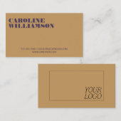 Lila-Minimal-Fett-Logo für den aktuellen gelben Fa Visitenkarte (Vorne/Hinten)