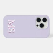 Lila Minimal Monogramm iPhone-Hülle iPhone Hülle (Rückseite (Horizontal))