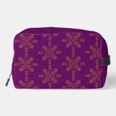 Lila-minimales südindisches Kolam-Design Waschbeutel (Rückseite)