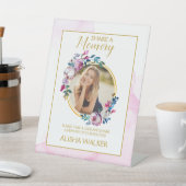 Lila Minimalismus Gedächtnisbeerdigung-Zeichen gem Sockelschild (In SItu)