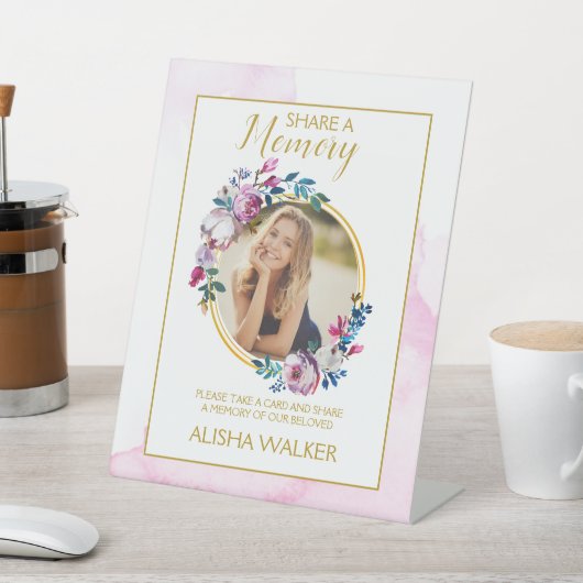 Lila Minimalismus Gedächtnisbeerdigung-Zeichen gem Sockelschild (In SItu)