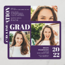 Lila minimalistisch moderner 3 Foto Abschluss