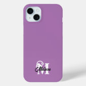 Lila minimalistisch monogrammatisch Case-Mate iPhone hülle (Rückseite)