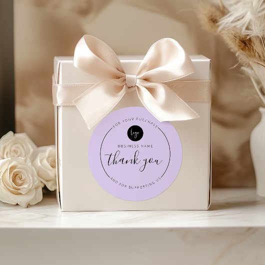 Lila Minimalistische Ästhetik Vielen Dank Circle Runder Aufkleber