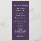 Lila Minimalistische Einfache Moderne Elegante Hoc Programm (Vorderseite)