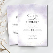 Lila Minimalistische Hochzeitseinladung Moderne El Einladung