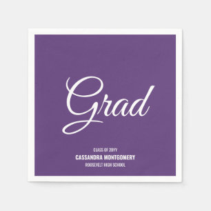 Lila Minimalistische Moderne Graduierungspartei Serviette