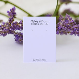 Lila, minimalistische Ohrring-Anzeige Visitenkarte
