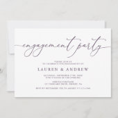 Lila Minimalistische Partnerschaft Einladung (Vorderseite)