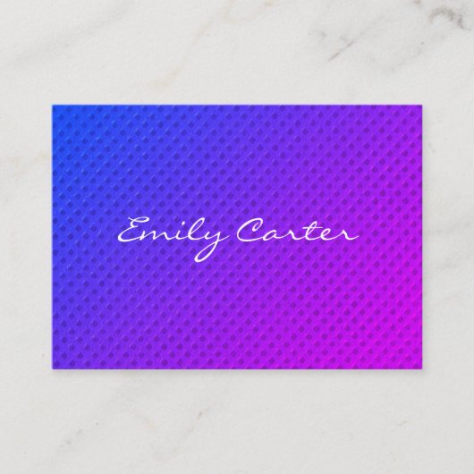 Lila Minimalistischer Blend Curse-Schriftart Visitenkarte (Vorderseite)