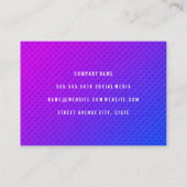 Lila Minimalistischer Blend Curse-Schriftart Visitenkarte (Rückseite)