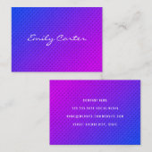 Lila Minimalistischer Blend Curse-Schriftart Visitenkarte (Vorne/Hinten)