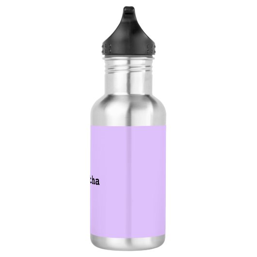 Lila Minimalistischer Personalisierter Name Edelstahlflasche (Rechts)