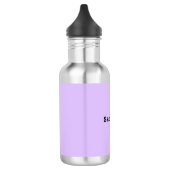Lila Minimalistischer Personalisierter Name Edelstahlflasche (Links)