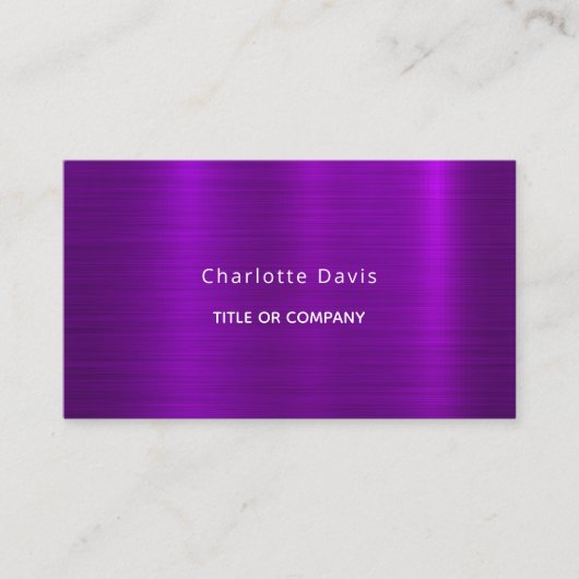 Lila, minimalistischer QR-Code Visitenkarte (Vorderseite)