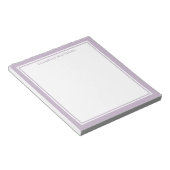 Lila minimalistisches Monogramm Notizblock (angewinkelt)