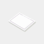 Lila minimalistisches Monogramm Post-it Klebezettel (angewinkelt)