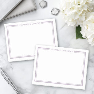 Lila minimalistisches Monogramm Post-it Klebezettel