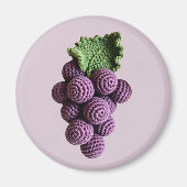 Lila Minimalistisches Oma FruchtCrochet Traube Magnet (Vorne)