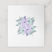 Lila Minze Lavender Wasserfarbe Peonings Platzkarte (Außenseite Aufgefaltet)