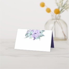 Lila Minze Lavender Wasserfarbe Peonings Platzkarte