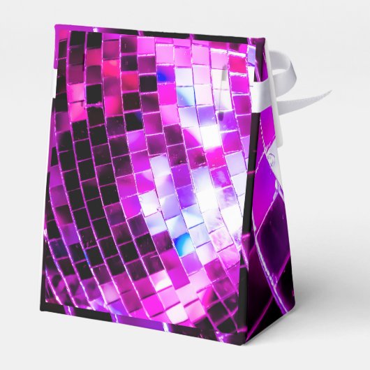 Lila Mirror Disco Ball Geschenkschachtel (Rückseite)