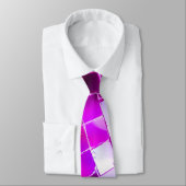 Lila Mirror Disco Ball Krawatte (Gebunden)