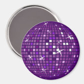 LILA MIRROR DISCO BALL MAGNET (Vorderseite/Rückseite)