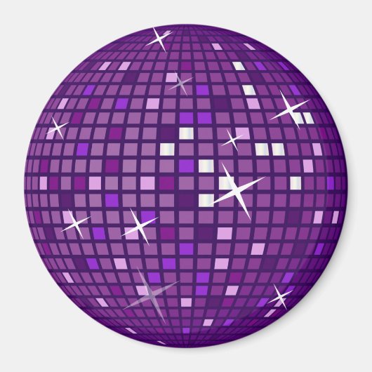 LILA MIRROR DISCO BALL MAGNET (Vorne)