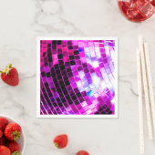 Lila Mirror Disco Ball Serviette (Beispiel)