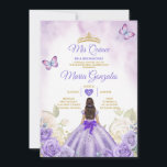 Lila Mis Quince Lavender 15 Anos Silver Crown Einladung<br><div class="desc">Quinceañera Lila Lavendel Silver Crown Einladung Mis Quince 15 Anos,  16. Geburtstag, </div>