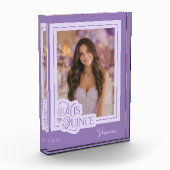 Lila Mis Quince Quinceañera Foto Akrylic Block (Links)