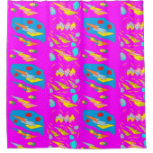 Lila Mischmuster Designer Duschvorhang (Vorderseite)